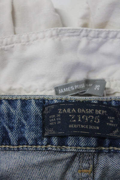 Z1975 Zara Basic Department Denim James Perse Womens Jeans Pants Size 4 26 Lot 2