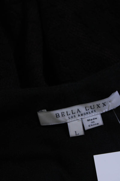 Bella Luxx Womens Maroon Floral Print Open Back Long Sleeve Bodycon Dress Size L