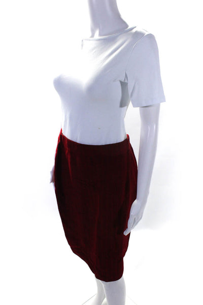 St. John Collection By Marie Gray Womens Red Knee Length Pencil Skirt Size 6