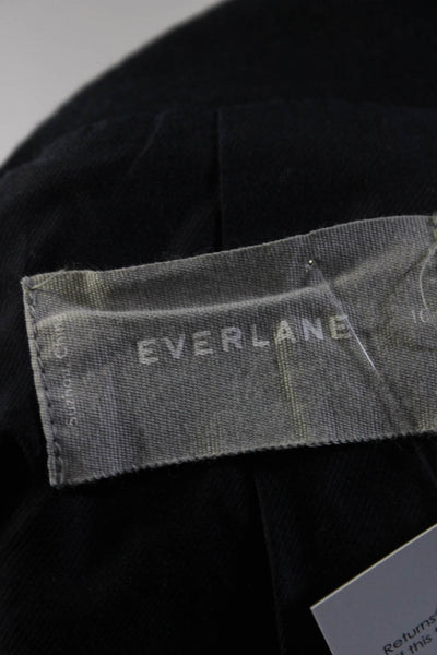 Everlane Womens Navy Blue Wool Two Button Long Sleeve Blazer Jacket Size 10