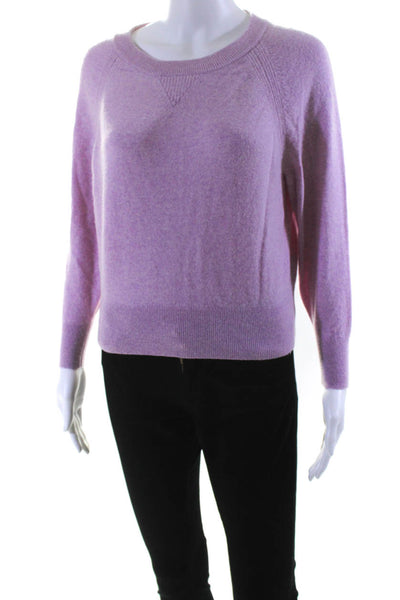J Crew Womens Pink Cashmere Crew Neck Long Sleeve Pullover Sweater Top Size XS