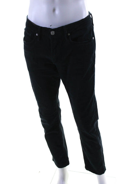 Frame Mens Buttoned Zipped Slim Straight Casual Pants Navy Size EUR32