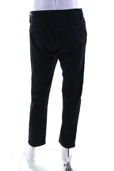 Frame Mens Buttoned Zipped Slim Straight Casual Pants Navy Size EUR32