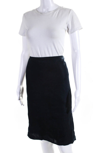 Ralph Lauren Collection Womens Lined Knee Length Fit Flare Skirt Blue Size 6