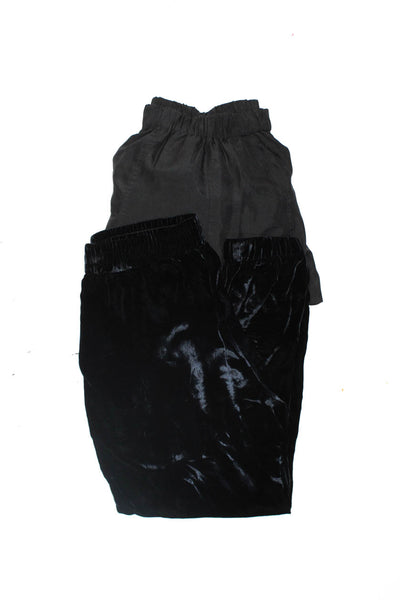 Banana Republic Womens Velvet Pants Maxi Skirt Black Size Medium Small Lot 2