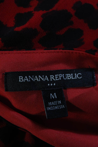 Banana Republic Womens Printed A Line Dresses Red Black Size Medium Lot 2