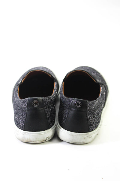 Jimmy Choo Womens Snakeskin Print Demi Sneakers Black Anthracite Size 39 9