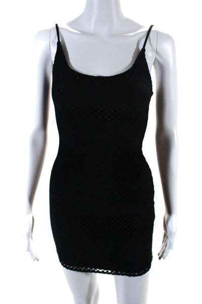Michael Costello x Revolve Womens Scoop Neck Strappy Mini Dress Black Size XXS