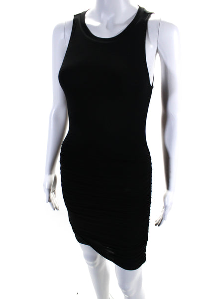 Lovers + Friends Womens Sleeveless Round Neck Short Bodycon Dress Black Size 2XS