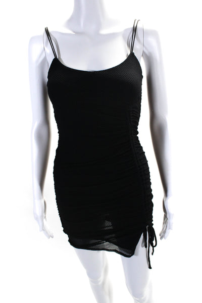 Michael Costello x Revolve Womens Spaghetti Strap Bodycon Dress Black Size XXS