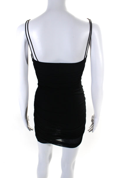 Michael Costello x Revolve Womens Spaghetti Strap Bodycon Dress Black Size XXS