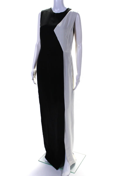 Boss Hugo Boss Womens Satin Ruffle Sleeveless Midi Sheath Dress Gray Size 6