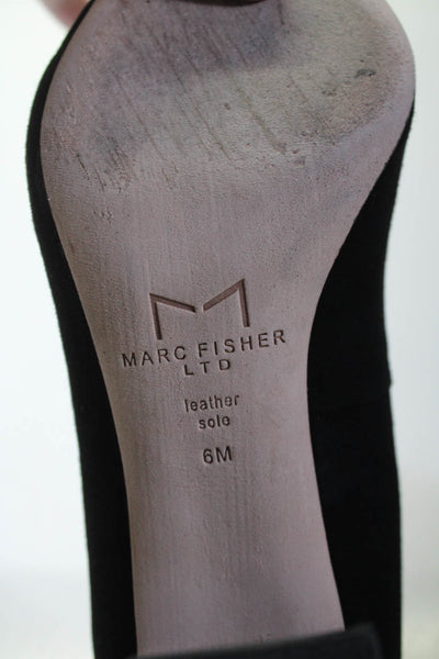 MARC FISHER LTD Womens Block Heel Pointed Toe Zala Pumps Black Suede Size 6M