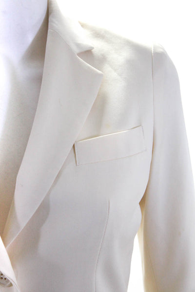 The Row Womens Button Down Suit Jacket White Size 0