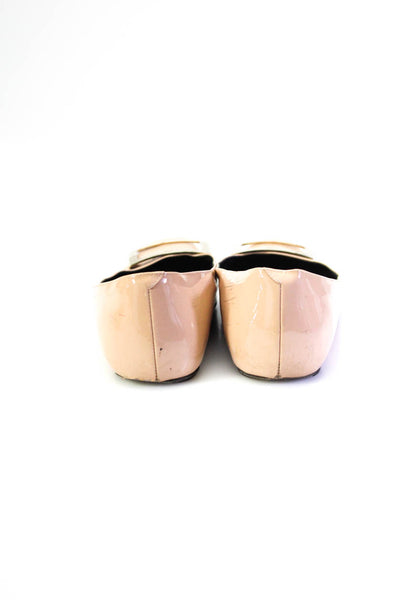 Roger Vivier Womens Light Pink Embellished Ballet Flats Shoes Size 7