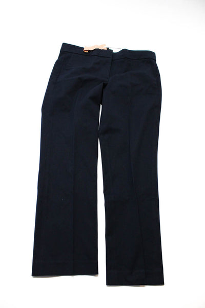 J Crew Elliott Lauren Womens Cotton Straight Leg Trousers Navy Size 10 8 Lot 2