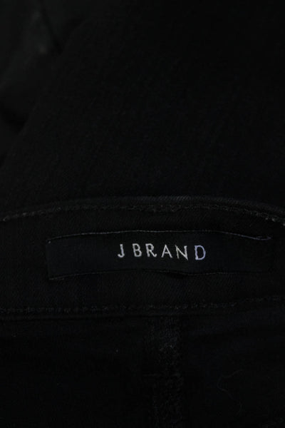 J Brand Womens Black Cotton High Rise Cropped Skinny Leg Alana Jeans Size 28