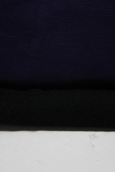Elie Tahari DKNY Womens Knit Top Cardigan Sweater Top Purple Black Size M Lot 2