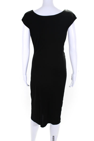 L.K. Bennett Womens Sleeveless Full Length Ruched Dress Black Size 6