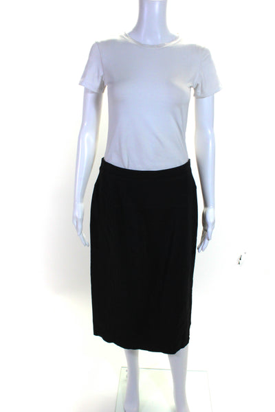 Burberry London Womens High Rise Pencil Skirt Black Size 10