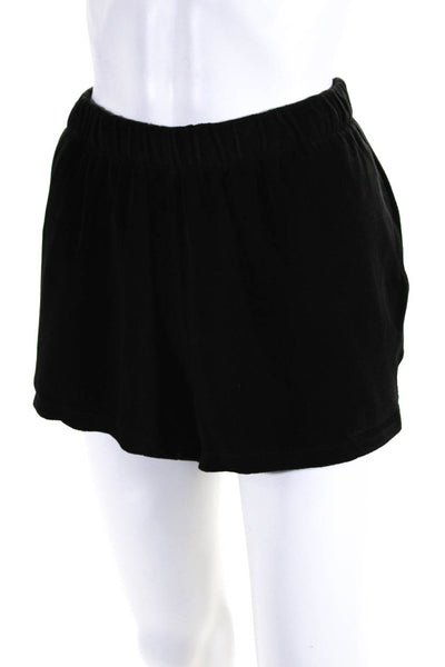 Suzie Kondi Women's Drawstring Waist Casual Pockets Track Short Black Size L