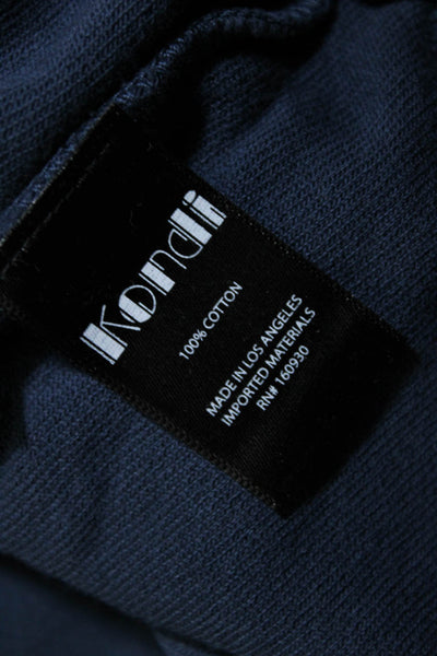 Kondi Women's Long Sleeves Crewneck  Raglan Sweatshirt Navy Blue Size S