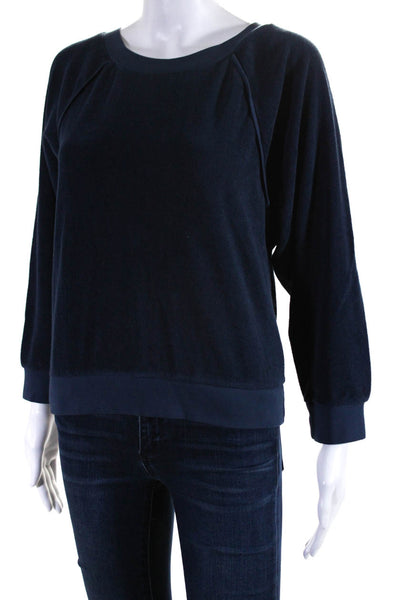 Kondi Women's Crew neck Long Sleeves Raglan Sweatshirt Navy Blue Size M