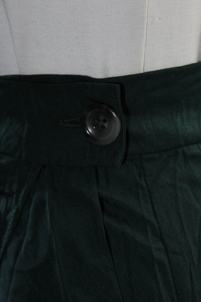 Modern Citizen Womens Buttoned Pocket Slit Wrap Midi Skirt Jade Green Size S