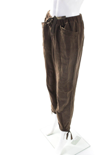 Pilcro and the Letterpress Anthropologie Womens Drawstring Pants Brown Size XS