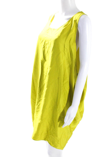 Maison Rabih Kayrouz Womens Silk Charmeuse Mini Tank Dress Lime Green Size 3