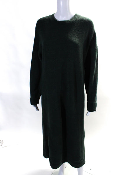 Zara Womens Long Sleeve Mock Neck Ribbed Midi Sweater Dress Blue Size M Lot 2