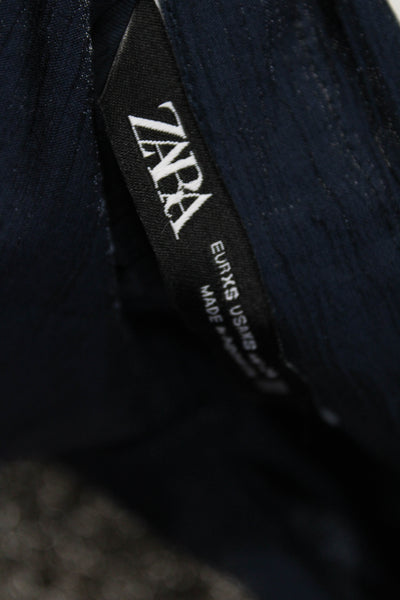 Zara Womens Dress Sweater Top Blouse Navy Blue Size S XS M Lot 3