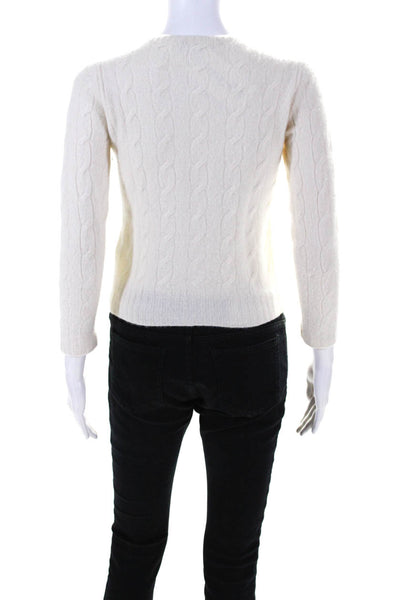 Ralph Lauren Black Label Womens Cashmere Knitted Pullover Sweater Beige Size M