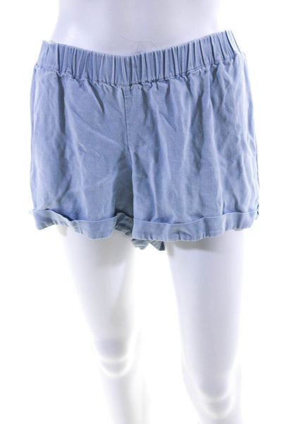 Ingrid & Isabel Womens Elastic Waist Two Pocket Shorts Blue Size M 13580569