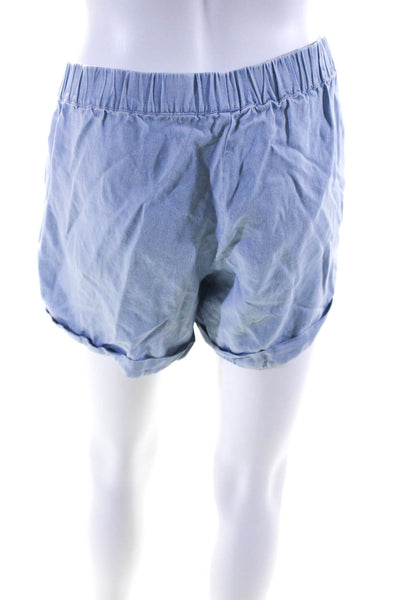 Ingrid & Isabel Womens Elastic Waist Two Pocket Shorts Blue Size M 13580569