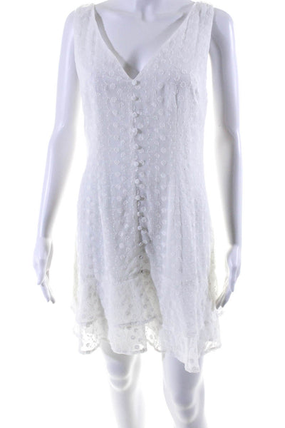 BB Dakota Womens Embroidered Floral Print Sleeveless Dress White Size 8 13565720