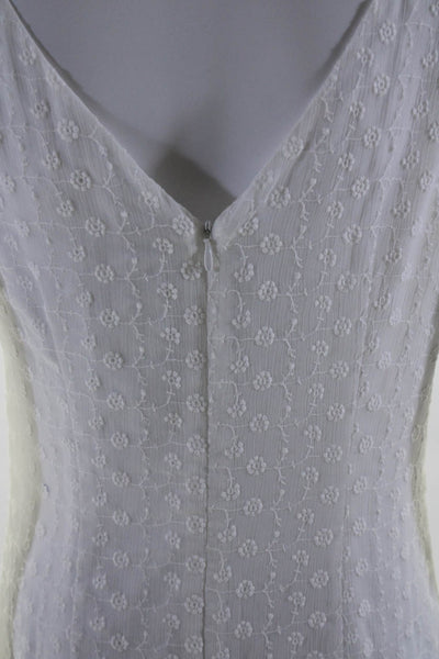 BB Dakota Womens Embroidered Floral Print Sleeveless Dress White Size 8 13565720