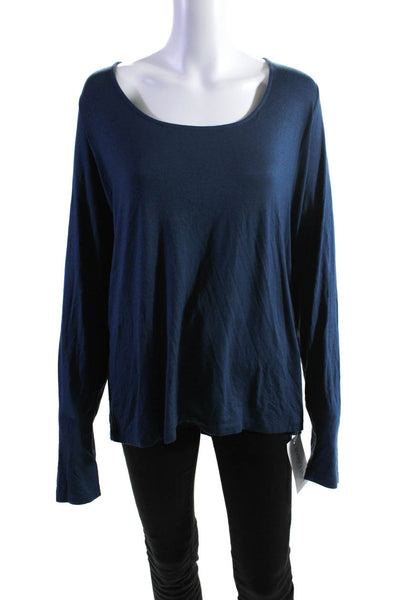 Modern Citizen Womens Long Sleeves Pullover Tee Shirt Blue Size 1X