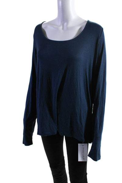 Modern Citizen Womens Long Sleeves Pullover Tee Shirt Blue Size 1X