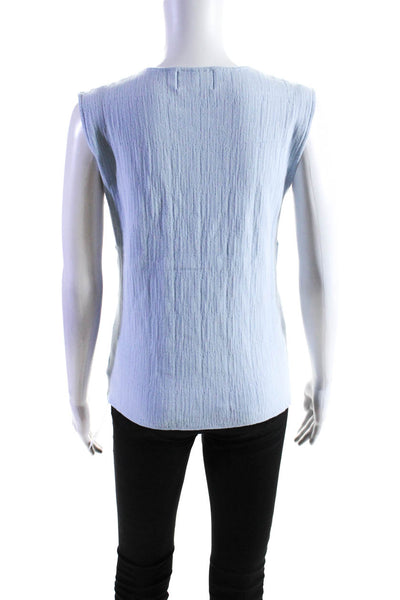 Modern Citizen Womens Crew Neck Shell Sweater Blue Cotton Size Extra Large