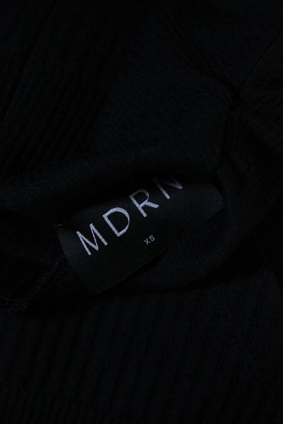 Modern Citizen Womens Short Sleeves Turtleneck Sweater Black Size Extra Small