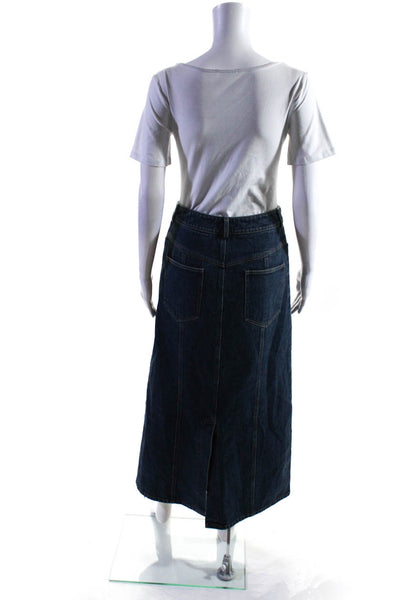 Modern Citizen Womens Denim A Line Maxi Skirt Blue Cotton Size Small