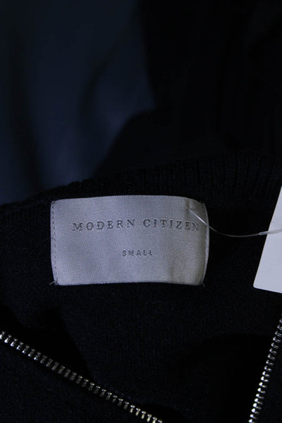 Modern Citizen Womens Ribbed Turtleneck Sweater Dress Navy Blue Size Small