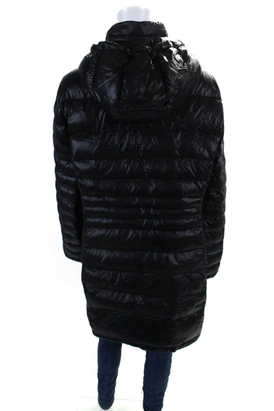 Marc Fisher Womens Full Zipper Puffer Coat Black Size Extra Large