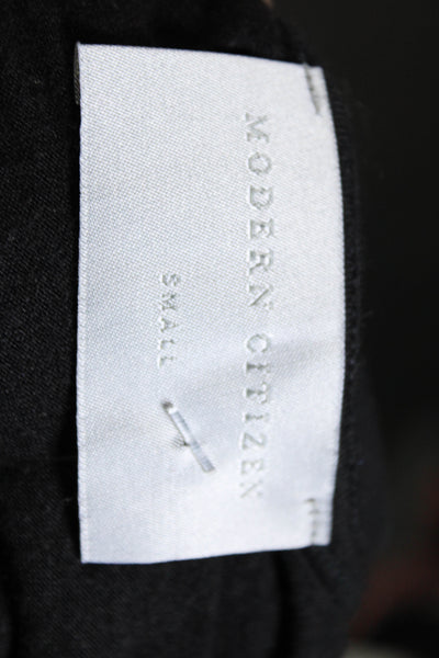 Modern Citizen Womens Jersey Knit Boat Neck Long Sleeve Top Tee Black Size S