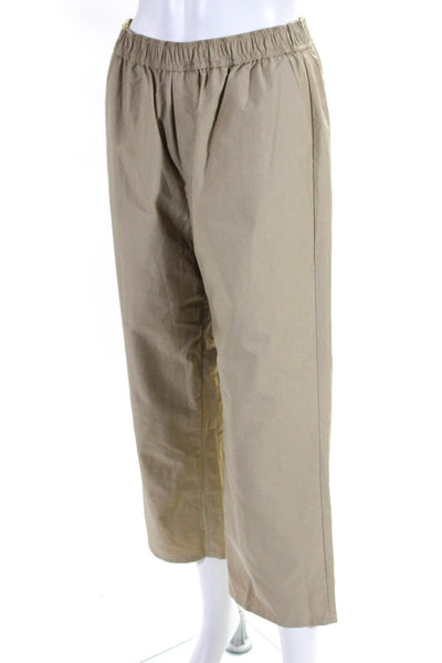 MDRN Womens 4 Pocket Elastic Waist High-Rise Straight Leg Pants Beige Size XS