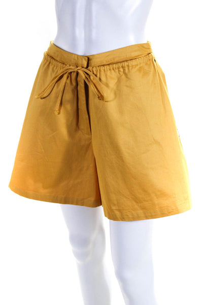 Modern Citizen Womens Four Pocket Hook Closure Casual Shorts Yellow Size S