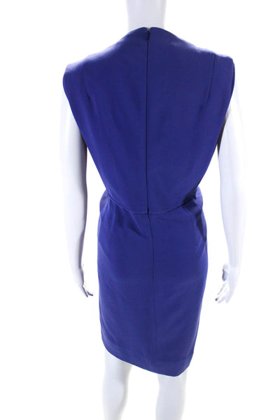 Giorgio Armani Womens Powder Blue Crew Neck Sleeveless Shift Dress Size 46