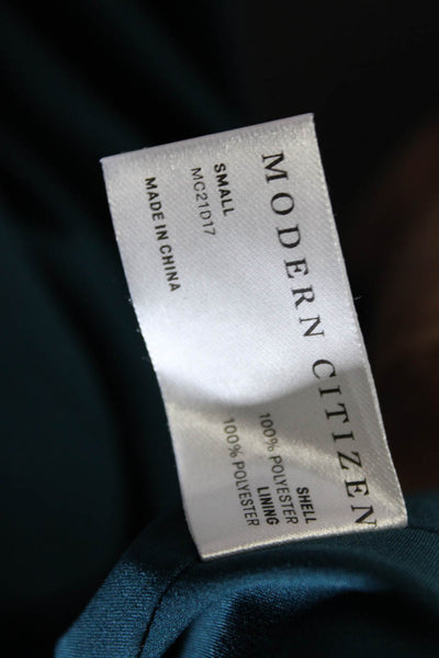 Modern Citizen Womens Sleeveless Side Slit Zipped Belted Gown Blue Size S