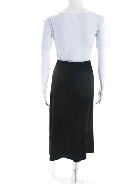 Modern Citizen Womens Jersey Knit Ruched Elastic Waist Midi Skirt Black Size XL